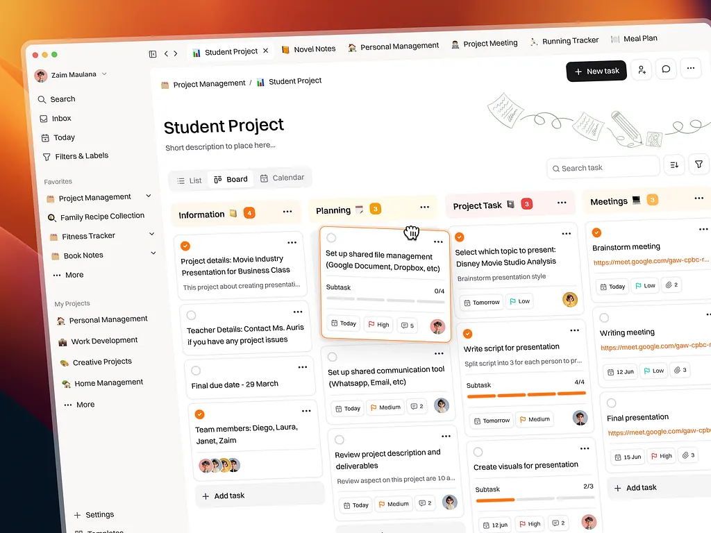 Dashboard - Student